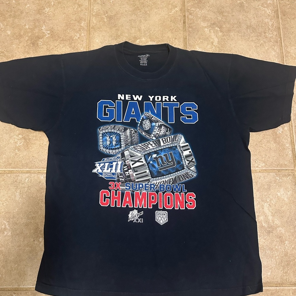 Reebok Black New York Giants Tee